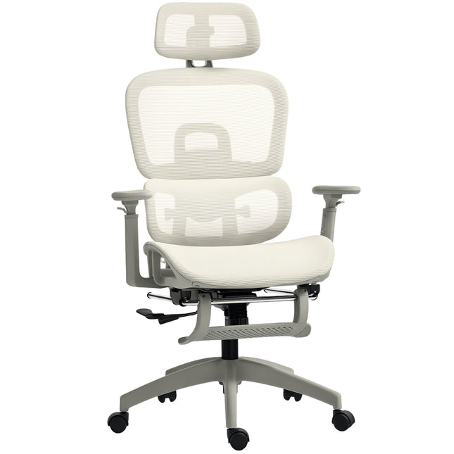Ergonomická kancelářská židle, nastavitelná síťovina, područky, béžová
