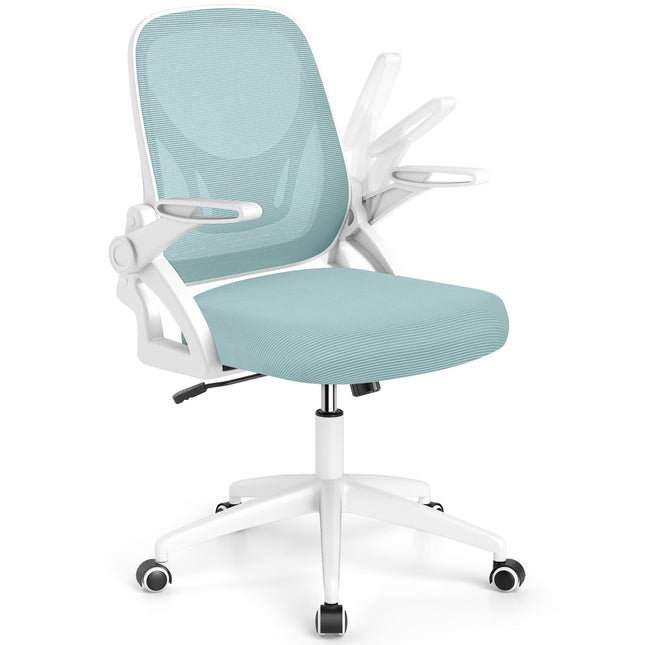 Ergonomická kancelářská židle, modrá – sklopné područky, houpací funkce