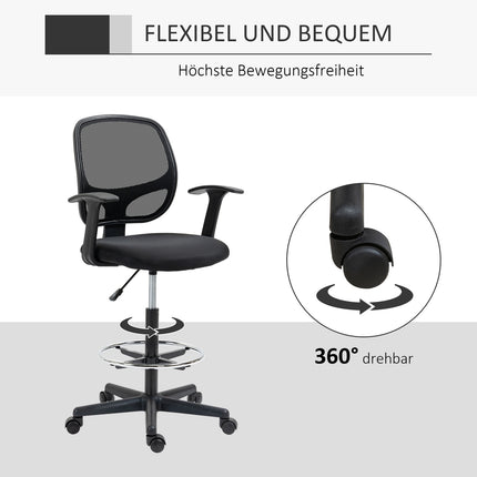 Ergonomická otočná kancelářská židle s nastavitelným opěrným kruhem
