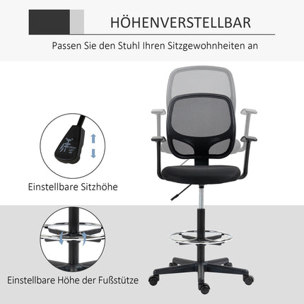 Ergonomická otočná kancelářská židle s nastavitelným opěrným kruhem