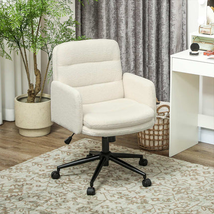 Ergonomická kancelářská židle, látkový potah, nastavitelná, krémová
