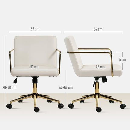 Ergonomická kancelářská židle, zlaté detaily, látka se vzhledem sametu