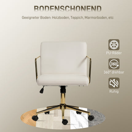 Ergonomická kancelářská židle, zlaté detaily, látka se vzhledem sametu