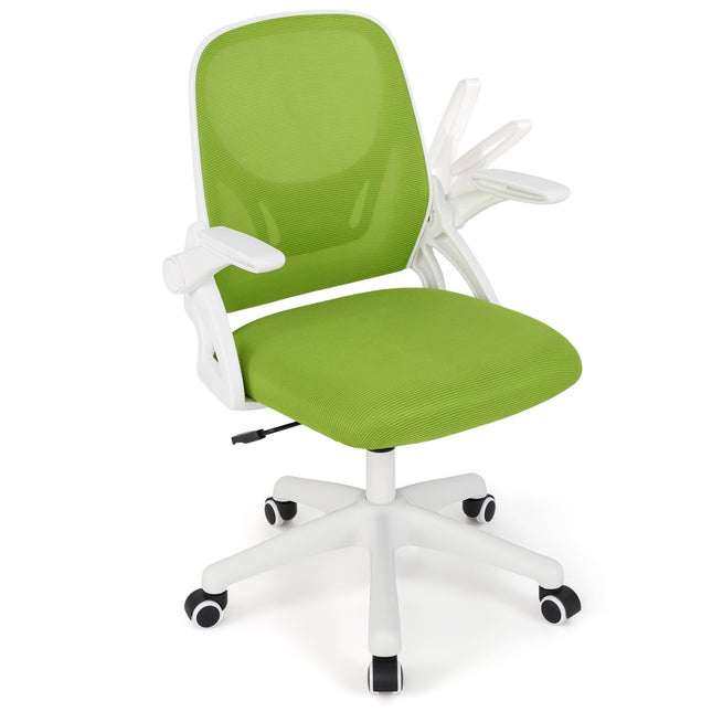 Ergonomická kancelářská židle, zelená, sklopné područky, bederní opěrka