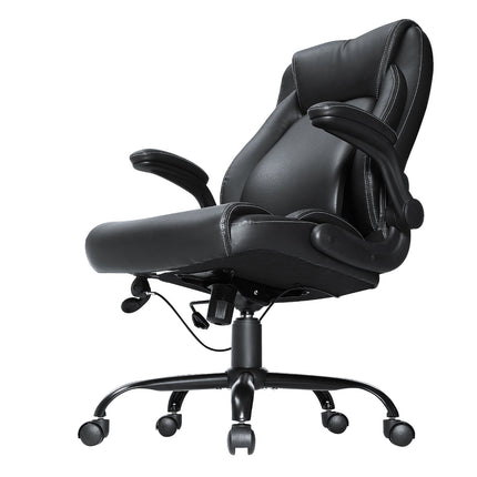 Ergonomic Office Chair – PU Leather, Adjustable Lumbar, Flip-Up Arms