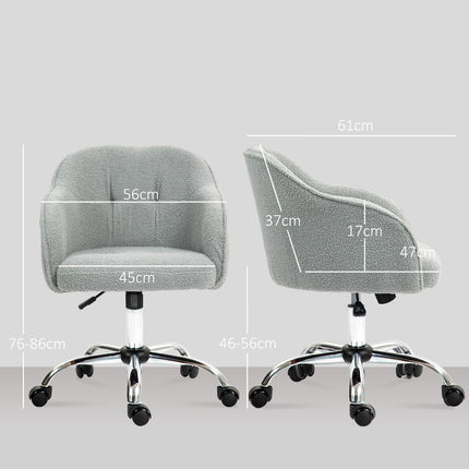 Ergonomická kancelářská židle, teddy fleece, nastavitelná výška