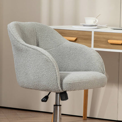 Ergonomická kancelářská židle, teddy fleece, nastavitelná výška