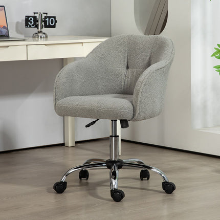 Ergonomická kancelářská židle, teddy fleece, nastavitelná výška