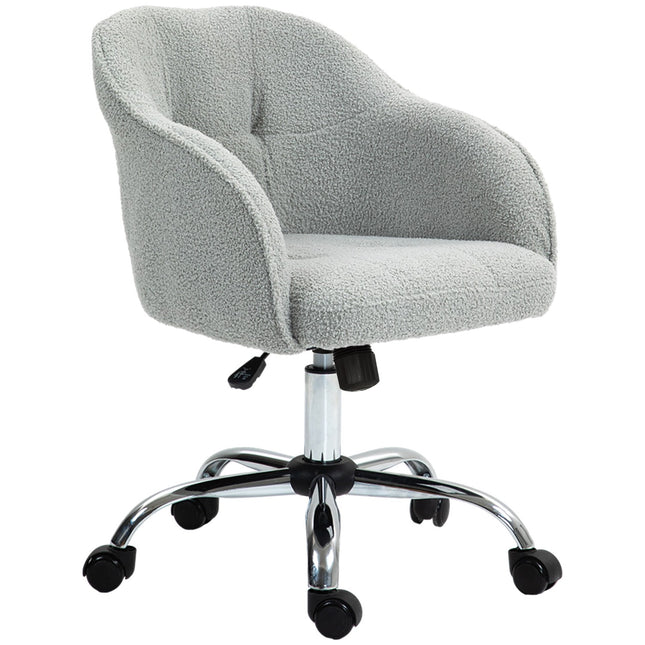 Ergonomická kancelářská židle, teddy fleece, nastavitelná výška
