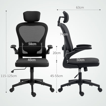 Ergonomická kancelářská židle s nastavitelnou opěrkou hlavy a bederní opěrkou