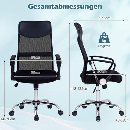 Ergonomická kancelářská židle s nastavitelnou výškou a naklápěním