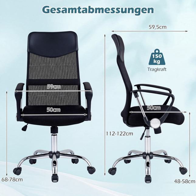 Ergonomická kancelářská židle s nastavitelnou výškou a naklápěním