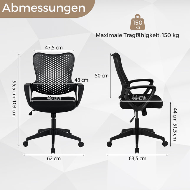 Ergonomická kancelářská židle s nastavitelným síťovaným opěradlem