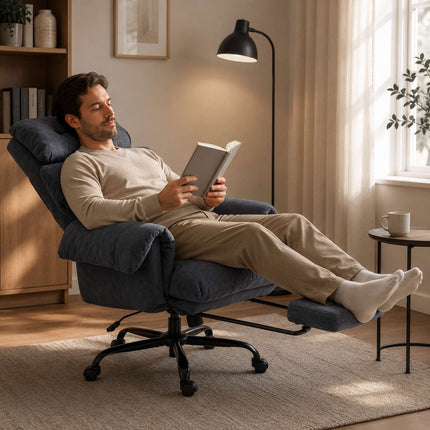 Ergonomic Office Chair with Adjustable Recline, Dark Grey