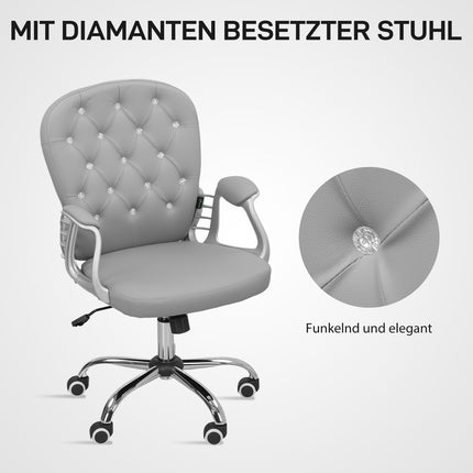 Ergonomická kancelářská židle s područkami, světle šedá, nastavitelná