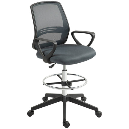Ergonomická kancelářská židle s područkami a nastavitelnou podnožkou