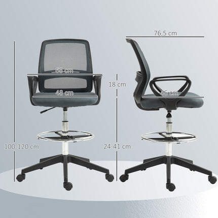 Ergonomická kancelářská židle s područkami a nastavitelnou podnožkou