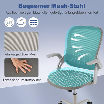 Ergonomická kancelářská židle se sklopnými područkami a funkcí naklápění