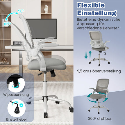 Ergonomická kancelářská židle se sklopnými područkami a funkcí naklápění