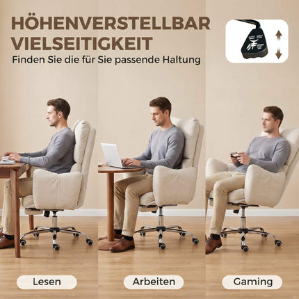 Ergonomická kancelářská židle s podnožkou, nastavitelné opěradlo