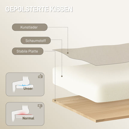Ergonomická kancelářská židle s podnožkou, umělá kůže, béžová/černá