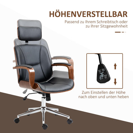 Ergonomická kancelářská židle s vysokým opěradlem, černá
