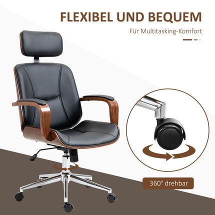 Ergonomická kancelářská židle s vysokým opěradlem, černá