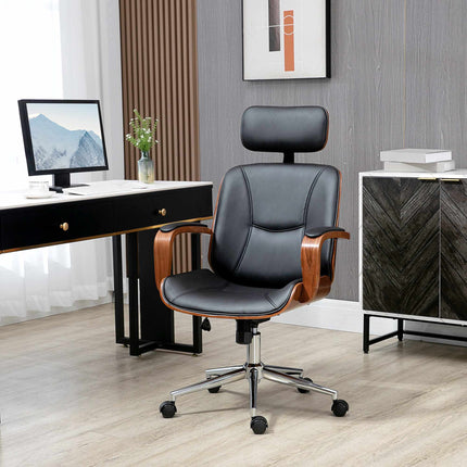 Ergonomická kancelářská židle s vysokým opěradlem, černá