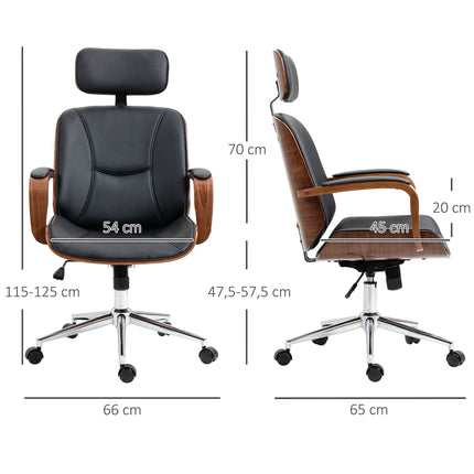 Ergonomická kancelářská židle s vysokým opěradlem, černá