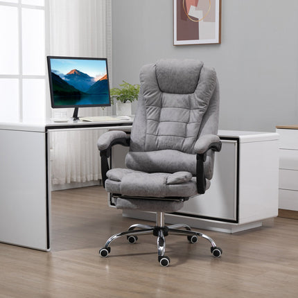 Ergonomic Office Chair with Massage, Recline & Heat, Gray