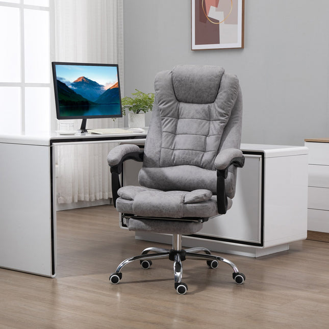 Ergonomická kancelářská židle s masáží, polohováním a vyhříváním, šedá