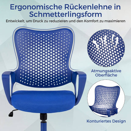 Ergonomická kancelářská židle se síťovaným opěradlem, nastavitelná výška