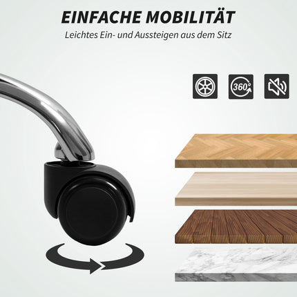 Ergonomic Office Chair with Reclining Backrest and Footrest