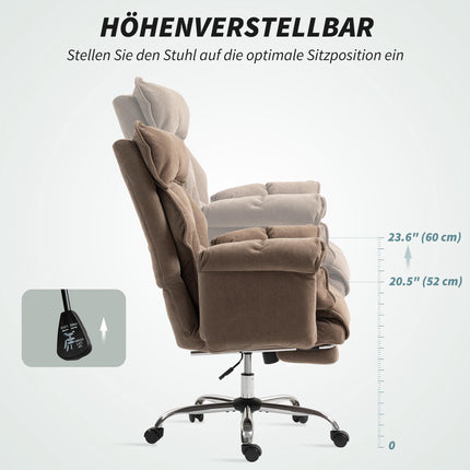 Ergonomic Office Chair with Reclining Backrest and Footrest