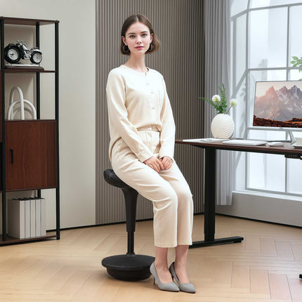 Ergonomická stolička na stání s nastavitelnou výškou, černá