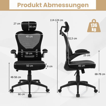 Ergonomická síťovaná kancelářská židle s houpacím opěradlem, manažerská otočná počítačová židle