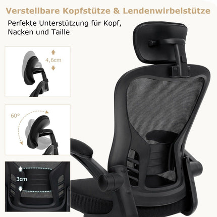 Ergonomická síťovaná kancelářská židle s houpacím opěradlem, manažerská otočná počítačová židle