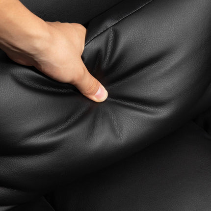 Ergonomická kancelářská židle, výškově nastavitelná 48-56 cm, polohovací opěradlo, podnožka, černá