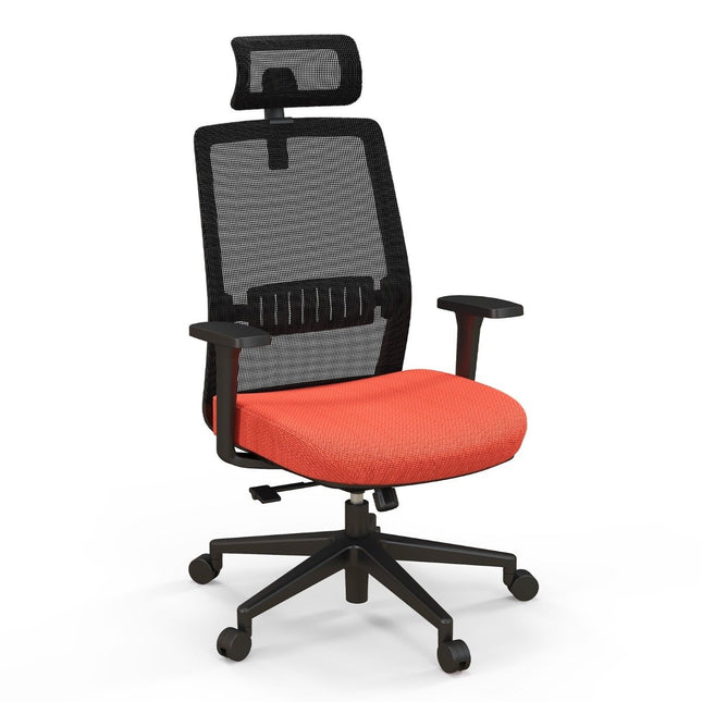 Ergonomická kancelářská židle s opěradlem, bederní opěrkou a pohodlnou 3D opěrkou hlavy, do 180 kg