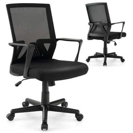Ergonomická kancelářská židle s bederní opěrkou a houpací funkcí, židle k psacímu stolu, černá