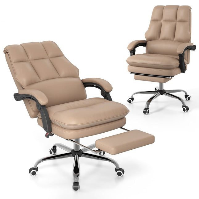 Ergonomická kancelářská židle s výsuvnou podnožkou, manažerská židle k psacímu stolu, kávová