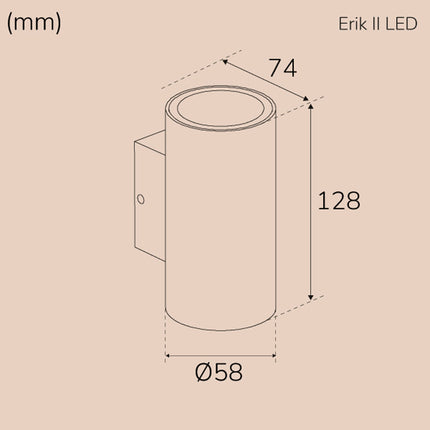 Erik II nástěnné svítidlo LED IP65 3000K 6W 494lm bílá