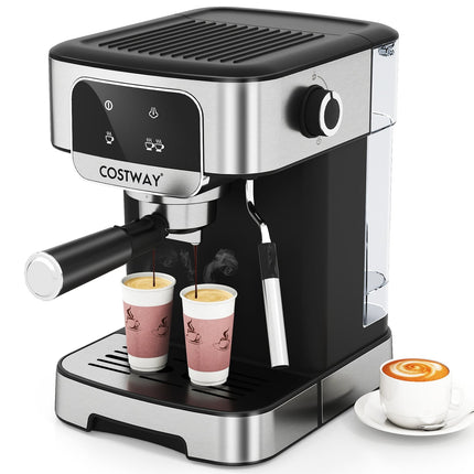 Espresso kávovar 20 Bar, 1200W, napěňovač mléka, nádržka 1.8L