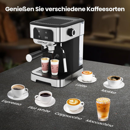 Espresso kávovar 20 Bar, 1200W, napěňovač mléka, nádržka 1.8L