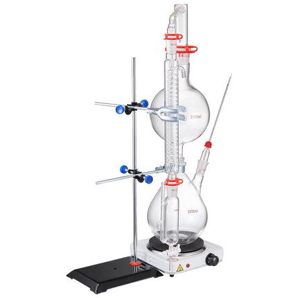 Essential Oil Distillation Kit, 2000ml, 24/40, 28-Piece