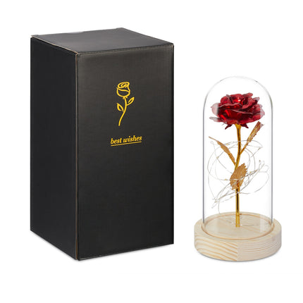 Eternal rose in a glass