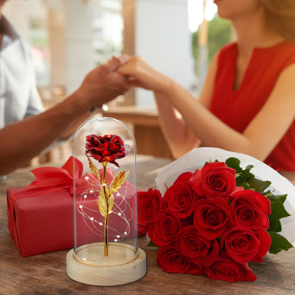 Eternal rose in a glass
