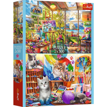 Sada puzzle Evropská hlavní města, 2 x 500 dílků
