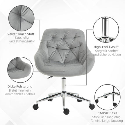 Manažerská kancelářská židle, výškově nastavitelná, šedý polyester