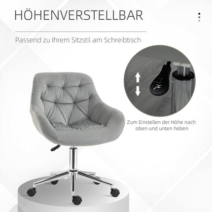 Manažerská kancelářská židle, výškově nastavitelná, šedý polyester